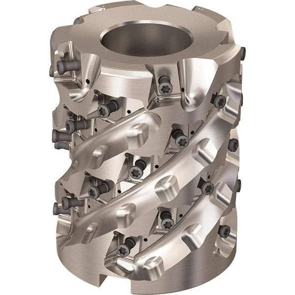 Seco - 35 Inserts, 3" Cut Diam, 1-1/4" Arbor Diam, 81mm Max Depth of Cut, Indexable Square-Shoulder Face Mill - 90° Lead Angle, 95mm High, LOEX-12 Insert Compatibility, Through Coolant, Series R220.94 - Americas Industrial Supply