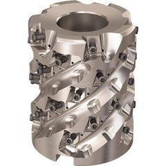 Seco - 35 Inserts, 3" Cut Diam, 1-1/4" Arbor Diam, 81mm Max Depth of Cut, Indexable Square-Shoulder Face Mill - 90° Lead Angle, 95mm High, LOEX-12 Insert Compatibility, Through Coolant, Series R220.94 - Americas Industrial Supply