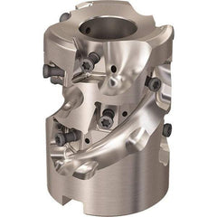 Seco - 12 Inserts, 50.7mm Cut Diam, 1" Arbor Diam, 47mm Max Depth of Cut, Indexable Square-Shoulder Face Mill - 90° Lead Angle, 70mm High, LOEX-12 Insert Compatibility, Through Coolant, Series R220.94 - Americas Industrial Supply