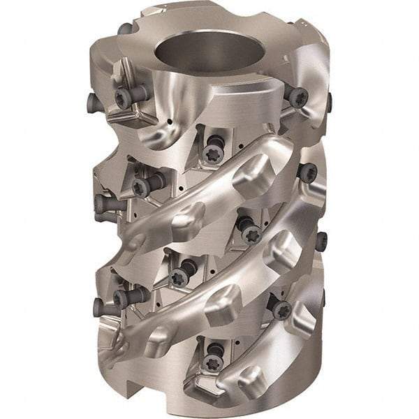 Seco - 28 Inserts, 63mm Cut Diam, 27mm Arbor Diam, 81mm Max Depth of Cut, Indexable Square-Shoulder Face Mill - 90° Lead Angle, 93mm High, LOEX-12 Insert Compatibility, Through Coolant, Series R220.94 - Americas Industrial Supply