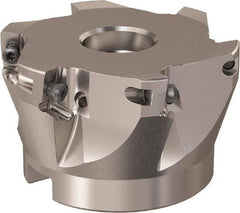 Seco - 6 Inserts, 66mm Cut Diam, 27mm Arbor Diam, 11mm Max Depth of Cut, Indexable Square-Shoulder Face Mill - 90° Lead Angle, 40mm High, XO.X 12.. Insert Compatibility, Through Coolant, Series R220.69 - Americas Industrial Supply