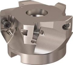 Seco - 5 Inserts, 66mm Cut Diam, 27mm Arbor Diam, 17mm Max Depth of Cut, Indexable Square-Shoulder Face Mill - 90° Lead Angle, 40mm High, XO.X 12.. Insert Compatibility, Through Coolant, Series R220.69 - Americas Industrial Supply