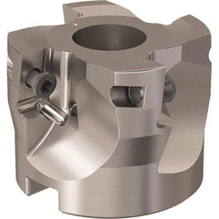 Seco - 4 Inserts, 52mm Cut Diam, 22mm Arbor Diam, 17mm Max Depth of Cut, Indexable Square-Shoulder Face Mill - 90° Lead Angle, 40mm High, XO.X 18.. Insert Compatibility, Through Coolant, Series R220.69 - Americas Industrial Supply
