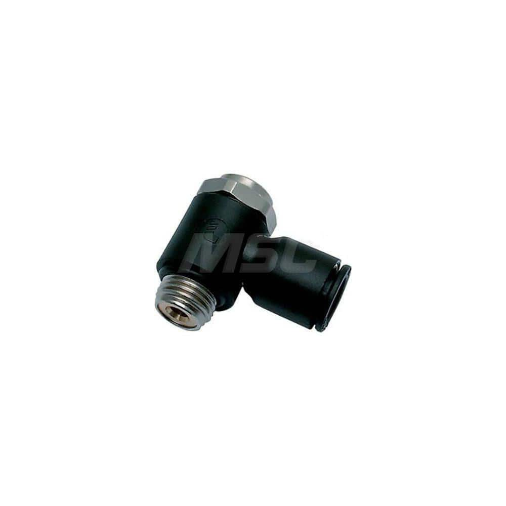 Air Flow Control Valve: Flow Control Valves, 6mm Tube OD, 145 Max psi Nickel-Plated Brass Nitrile Butadiene Rubber Stainless Steel & Technical Polymer, 1/4 Male