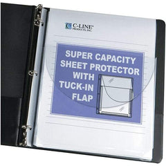 C-LINE - 10 Piece Clear Sheet Protectors-Ring Binder - 11" High x 8-1/2" Wide - Americas Industrial Supply