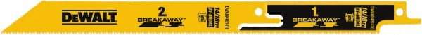 DeWALT - 9" Long x 1" Thick, Bi-Metal Reciprocating Saw Blade - Straight Profile, 14 to 18 TPI, Toothed Edge, Tang Shank - Americas Industrial Supply