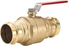 Legend Valve - 2" Pipe, Full Port, Lead Free Brass Full Port Ball Valve - 2 Piece, Press Ends, Lever Handle, 600 WOG - Americas Industrial Supply