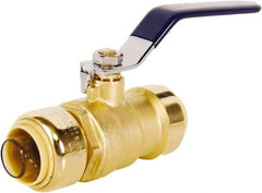 Legend Valve - 1/2" Pipe, Full Port, Lead Free Brass Full Port Ball Valve - 2 Piece, Push-to-Connect x Push-to-Connect x Push-to-Connect Ends, Lever Handle, 200 WOG - Americas Industrial Supply
