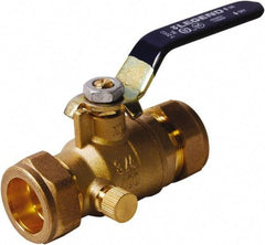 Legend Valve - 1/2" Pipe, Full Port, Lead Free Brass UL, CSA, FM, NSF Approved Ball Valve - 2 Piece, Comp x Comp Ends, Lever Handle, 600 WOG - Americas Industrial Supply