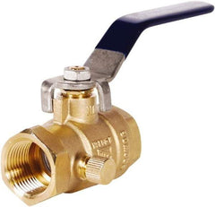 Legend Valve - 1" Pipe, Full Port, Lead Free Brass Full Port Ball Valve - 2 Piece, FNPT x FNPT Ends, Lever Handle, 600 WOG - Americas Industrial Supply