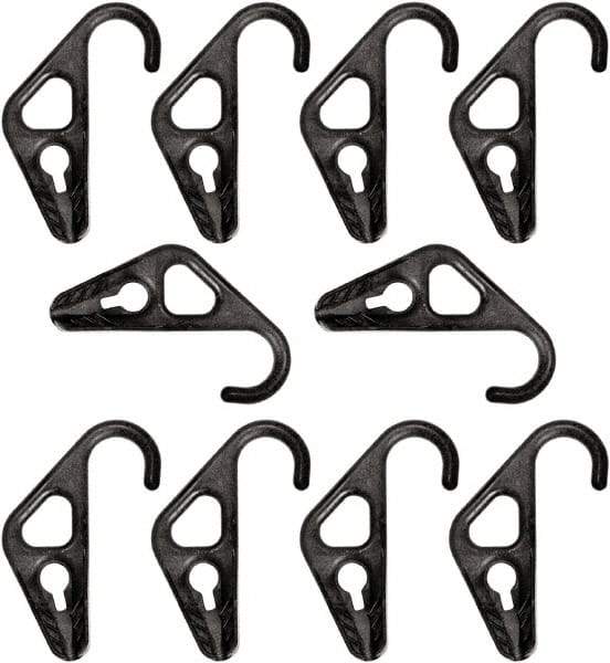 The Better Bungee - Adjustable Nylon Hook Ends with Adjustable HD Nylon Hook - 10" OAL, Black - Americas Industrial Supply