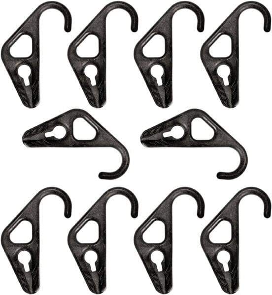 The Better Bungee - Adjustable Nylon Hook Ends with Adjustable HD Nylon Hook - 10" OAL, Black - Americas Industrial Supply