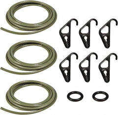 The Better Bungee - 30' Long x 1/4" Diam, Military Green Adjustable Cargo Control Kit - With 6 Hooks - Americas Industrial Supply
