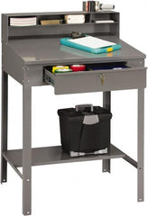 Tennsco - Stationary Shop Desks Type: Foreman's Desk Width (Inch): 34-1/2 - Americas Industrial Supply