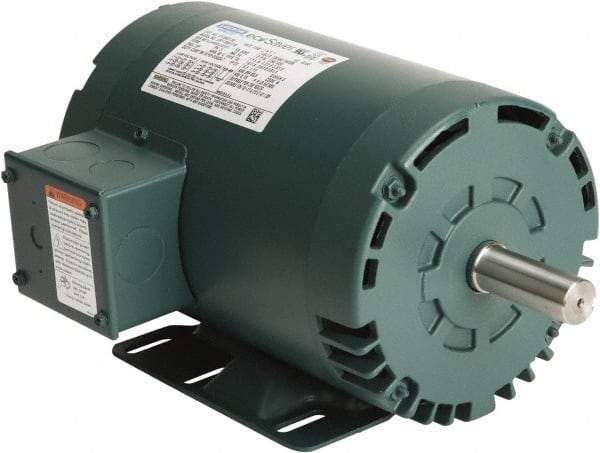 Leeson - 1 Max hp, 1,800 Max RPM, Premium Efficient Electric AC DC Motor - 230/460 V Input, Three Phase, 56HZ Frame, 7/8" Shaft Diam, Rigid Base Mount, ODP Enclosure - Americas Industrial Supply