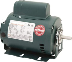 Leeson - 1/3 Max hp, 1,800 Max RPM, Premium Efficient Electric AC DC Motor - 115 V Input, Single Phase, 48 Frame, 1/2" Shaft Diam, Resilient Base Mount, ODP Enclosure - Americas Industrial Supply