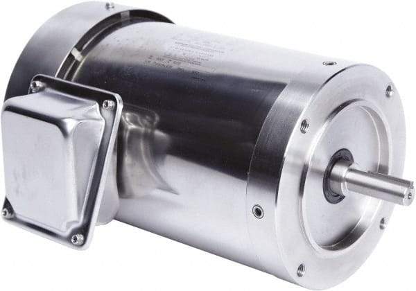 Leeson - 2 Max hp, 1,800 Max RPM, Premium Efficient Electric AC DC Motor - 230/460 V Input, Three Phase, 56C Frame, 5/8" Shaft Diam, C-Face Mount, TEFC Enclosure - Americas Industrial Supply