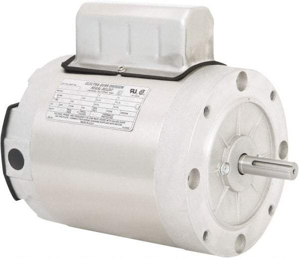 Leeson - 3/4 Max hp, 1,800 Max RPM, Electric AC DC Motor - 115/208-230 V Input, Single Phase, 56C Frame, 5/8" Shaft Diam, C-Face Mount, TENV Enclosure - Americas Industrial Supply