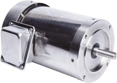 Leeson - 1-1/2 Max hp, 1,800 Max RPM, Premium Efficient Electric AC DC Motor - 230/460 V Input, Three Phase, 56C Frame, 5/8" Shaft Diam, C-Face Mount, TEFC Enclosure - Americas Industrial Supply
