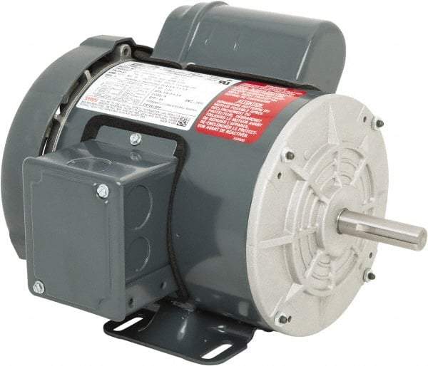 Leeson - 1/3 Max hp, 1,800 Max RPM, Electric AC DC Motor - 115/208-230 V Input, Single Phase, 56 Frame, 5/8" Shaft Diam, Rigid Base Mount, TEFC Enclosure - Americas Industrial Supply