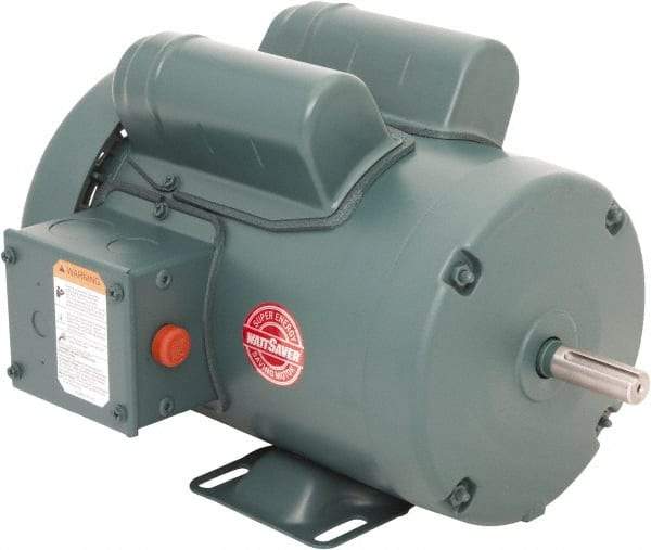 Leeson - 1 Max hp, 1,800 Max RPM, Capacitor Start Electric AC DC Motor - 115/230 V Input, Single Phase, 56 Frame, 5/8" Shaft Diam, Rigid Base Mount, TEFC Enclosure - Americas Industrial Supply