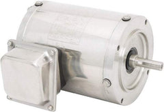 Leeson - 1/2 Max hp, 1,800 Max RPM, Electric AC DC Motor - 230/460 V Input, Three Phase, 56C Frame, 5/8" Shaft Diam, C-Face Mount, TENV Enclosure - Americas Industrial Supply