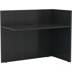 ALERA - Woodgrain Laminate Reception Desk - 44" Wide x 23-5/8" Deep x 41-1/2" High, Espresso - Americas Industrial Supply