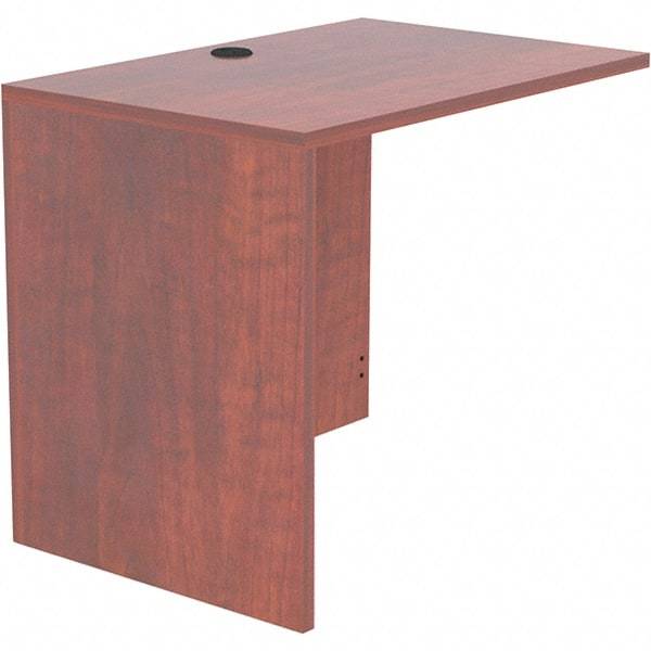 ALERA - Woodgrain Laminate Return/Bridge Shell Desk - 35" Wide x 23-5/8" Deep x 29-5/8" High, Medium Cherry - Americas Industrial Supply