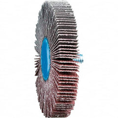 PFERD - 3" Diam x 1/2" Face Width, Aluminum Oxide Coated Mounted Flap Wheel - 1/4-20 Threaded Mount, 60 Grit, 20,000 Max RPM - Americas Industrial Supply