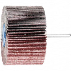 PFERD - 3" Diam x 2" Face Width, Aluminum Oxide Coated Mounted Flap Wheel - 1/4" Shank Mount, 80 Grit, 6,000 Max RPM - Americas Industrial Supply