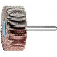 PFERD - 2" Diam x 3/4" Face Width, Aluminum Oxide Coated Mounted Flap Wheel - 1/4" Shank Mount, 180 Grit, 23,000 Max RPM - Americas Industrial Supply