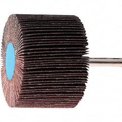 PFERD - 1-3/8" Diam x 5/8" Face Width, Aluminum Oxide Coated Mounted Flap Wheel - 1/4" Shank Mount, 240 Grit, 23,000 Max RPM - Americas Industrial Supply