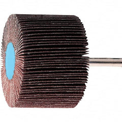 PFERD - 1-3/8" Diam x 5/8" Face Width, Aluminum Oxide Coated Mounted Flap Wheel - 1/4" Shank Mount, 120 Grit, 23,000 Max RPM - Americas Industrial Supply