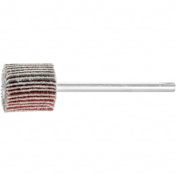 PFERD - 5/8" Diam x 5/8" Face Width, Aluminum Oxide Coated Mounted Flap Wheel - 1/8" Shank Mount, 80 Grit, 50,000 Max RPM - Americas Industrial Supply