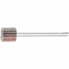 PFERD - 3/8" Diam x 3/8" Face Width, Aluminum Oxide Coated Mounted Flap Wheel - 1/8" Shank Mount, 120 Grit, 75,000 Max RPM - Americas Industrial Supply