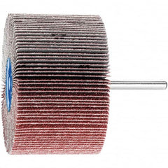 PFERD - 3" Diam x 2" Face Width, Aluminum Oxide Coated Mounted Flap Wheel - 1/4" Shank Mount, 60 Grit, 6,000 Max RPM - Americas Industrial Supply