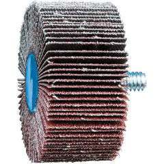 PFERD - 2" Diam x 1" Face Width, Aluminum Oxide Coated Mounted Flap Wheel - 1/4-20 Threaded Mount, 80 Grit, 23,000 Max RPM - Americas Industrial Supply
