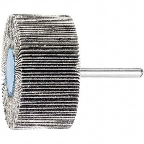 PFERD - 2" Diam x 1" Face Width, Silicon Carbide Coated Mounted Flap Wheel - 1/4" Shank Mount, 120 Grit, 23,000 Max RPM - Americas Industrial Supply