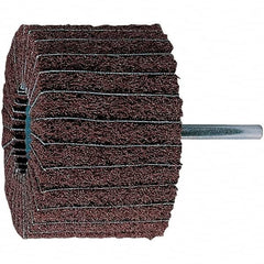 PFERD - 3" Diam x 2" Face Width, Aluminum Oxide Nonwoven Mounted Flap Wheel - 1/4" Shank Mount, 180 Grit, 7,500 Max RPM - Americas Industrial Supply