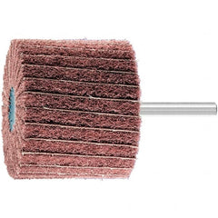 PFERD - 2-3/8" Diam x 2" Face Width, Aluminum Oxide Nonwoven Mounted Flap Wheel - 1/4" Shank Mount, 180 Grit, 10,000 Max RPM - Americas Industrial Supply