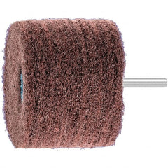 PFERD - 3" Diam x 2" Face Width, Aluminum Oxide Nonwoven Mounted Flap Wheel - 1/4" Shank Mount, 180 Grit, 7,500 Max RPM - Americas Industrial Supply