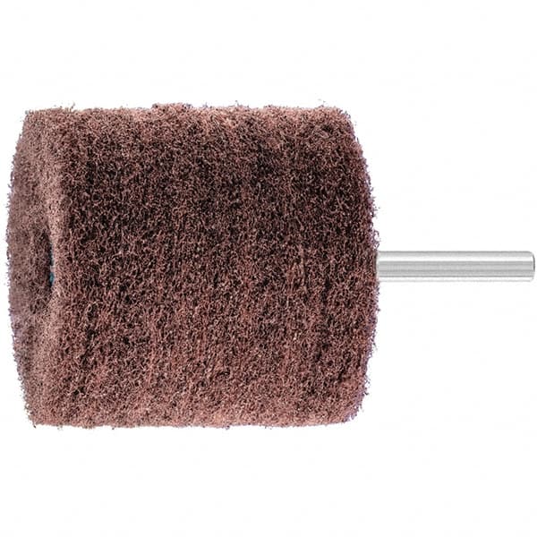 PFERD - 2-3/8" Diam x 2" Face Width, Aluminum Oxide Nonwoven Mounted Flap Wheel - 1/4" Shank Mount, 280 Grit, 7,500 Max RPM - Americas Industrial Supply