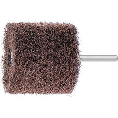 PFERD - 2-3/8" Diam x 2" Face Width, Aluminum Oxide Nonwoven Mounted Flap Wheel - 1/4" Shank Mount, 100 Grit, 10,000 Max RPM - Americas Industrial Supply