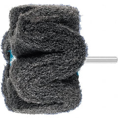 PFERD - 4" Diam x 2" Face Width, Silicon Carbide Nonwoven Mounted Flap Wheel - 1/4" Shank Mount, 100 Grit, 6,000 Max RPM - Americas Industrial Supply