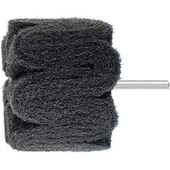 PFERD - 3" Diam x 2" Face Width, Silicon Carbide Nonwoven Mounted Flap Wheel - 1/4" Shank Mount, 280 Grit, 7,500 Max RPM - Americas Industrial Supply