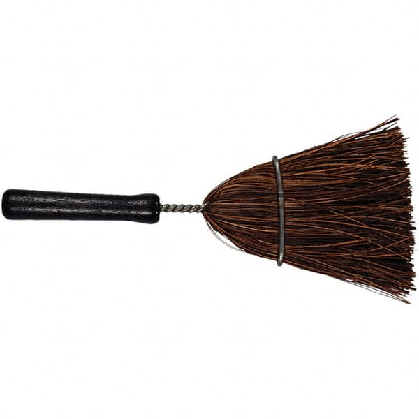 PFERD - 9-3/4" OAL Corn Bristle Whisk Broom - 6" Long Wood Handle, 3" Bristle Length, 4-1/2" Wide - Americas Industrial Supply