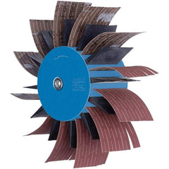 PFERD - 7" Diam x 2" Face Width, Aluminum Oxide Coated Mounted Flap Wheel - 3/8" Shank Mount, 3,500 Max RPM - Americas Industrial Supply