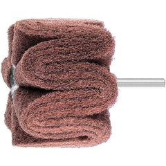 PFERD - 3" Diam x 2" Face Width, Aluminum Oxide Nonwoven Mounted Flap Wheel - 1/4" Shank Mount, 280 Grit, 7,500 Max RPM - Americas Industrial Supply