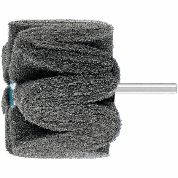 PFERD - 3" Diam x 2" Face Width, Silicon Carbide Nonwoven Mounted Flap Wheel - 1/4" Shank Mount, 180 Grit, 7,500 Max RPM - Americas Industrial Supply