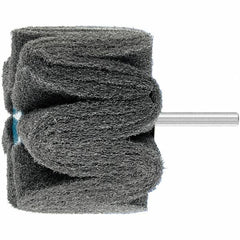 PFERD - 3" Diam x 2" Face Width, Silicon Carbide Nonwoven Mounted Flap Wheel - 1/4" Shank Mount, 180 Grit, 7,500 Max RPM - Americas Industrial Supply